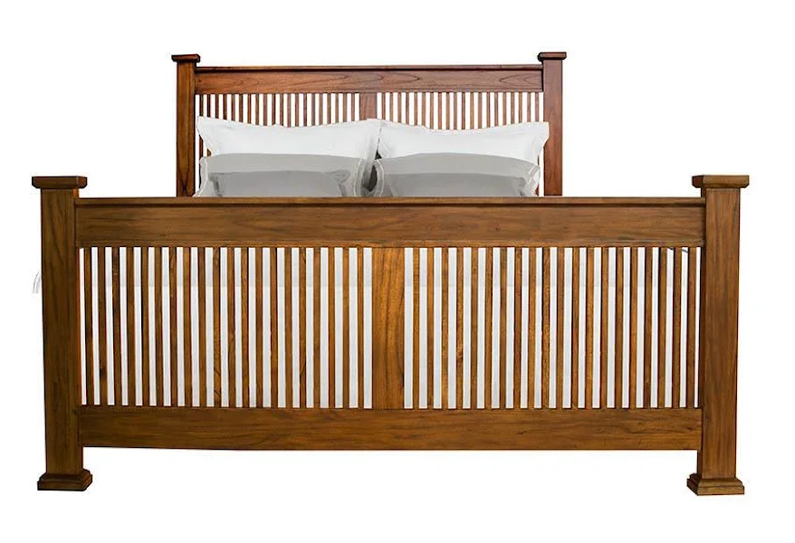 Mission Hill King Slat Bed by AAmerica at Esprit Decor Home Furnishings